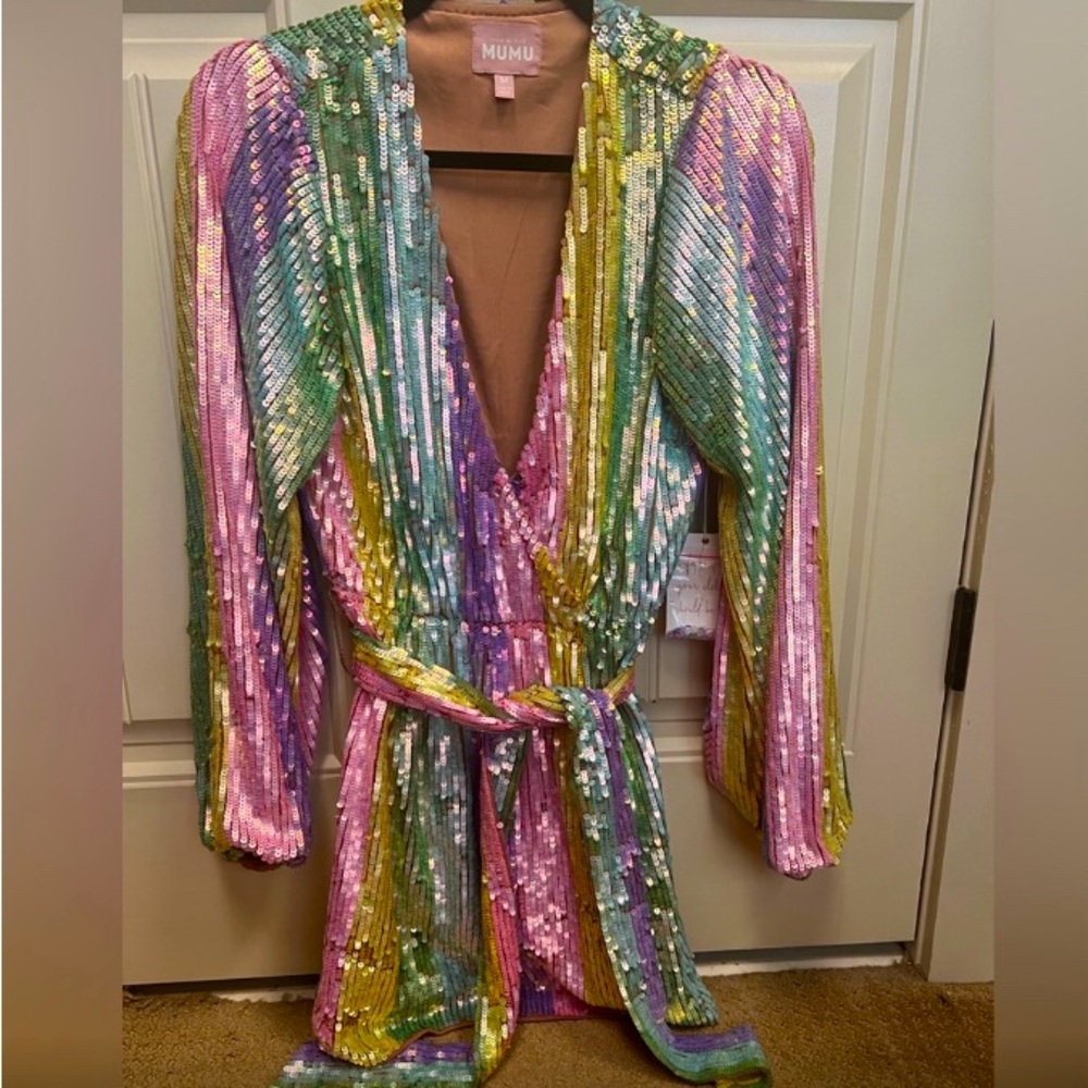 NWT Show Me Your Mumu Wear Me Out Sequin Mini Dress- Medium
